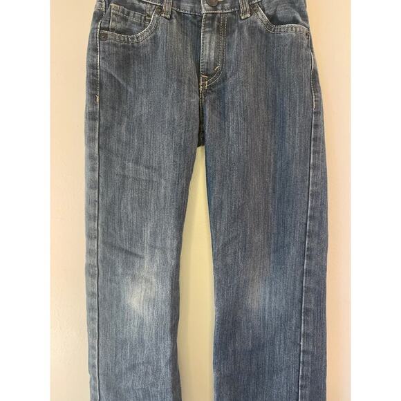 LEVI’S Boys 514 Straight Dark Wash Adjustable Waist Jeans / Size: 7 Reg - Picture 6 of 11